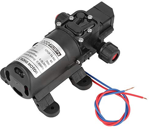 KSTE Bomba de Agua 12v,Autocebante de La Bomba de Agua,DC 12V 0.9Mpa 6L / min de agua de alta presión del diafragma en 70W bomba autocebante