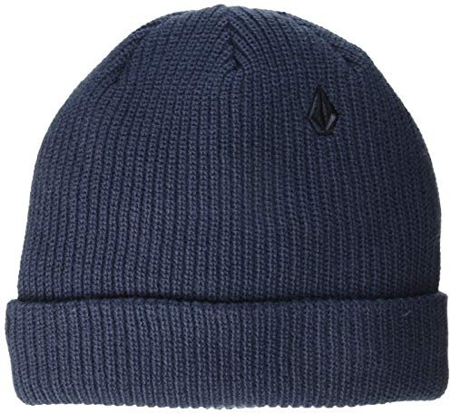 Volcom Damen Polar Lined Roll Over Classic Fit Beanie Strickmütze, Vintage, Marineblau, Einheitsgröße