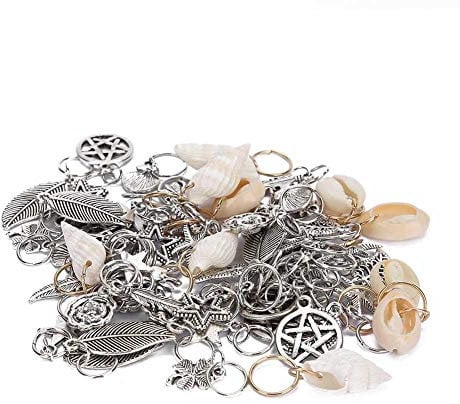 70pcs Haar Geflecht Ringe, Metall Dreadlocks Ringe Set Mode Mixed Flechten Haarschmuck Haarschmuck