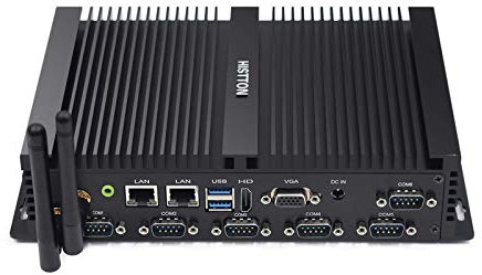 HISTTON Mini PC with Dual Core i5-4200U with Windows 10 Desktop Computer, 16GB RAM, 256GB SSD, 6 RS232 COM, 2 LAN, HDMI, VGA, WiFi, Industrial PC