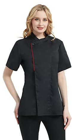 TOPTIE Manteau de chef à manches courtes pour femme
