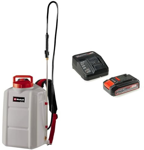 Einhell Pulverizador a presión a batería GE-WS 18/150 Li Power X-Change - Iones de litio, 18 V, depósito de 15 L, lanza de pulverización inoxidable. Incluye 1 batería de 2.5Ah y cargador individual
