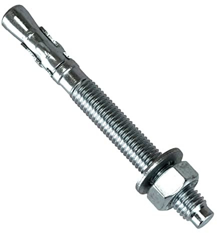 NAKA Tacos M12 de 12 x 100 mm, 25 unidades, acero de aleación galvanizado, anclajes para cargas pesadas, juego de tornillos