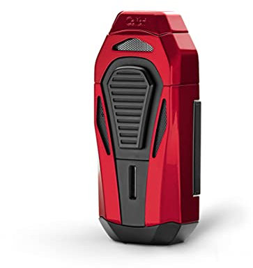 Colibri Boss Sturmfeuerzeug mit Dreistrahl jetflamme | Integrierter Zigarrenabschneider | Feuerzeug Für Zigarren | Elegante Geschenkbox | Zwei Jahre Garantie | butan Nicht Im Lieferumfang Enthalten
