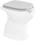 Inbagno Sedile WC per disabili con Apertura Frontale, Design Slim Tradizionale, Completo di Ciambella e Cerniere Regolabili