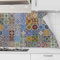 danario Crédence Adhésive pour Cuisine | Protège Mur Cuisine | Mural Décoratif Autocollant | 0,37 mm | Opaco | Carreaux de mosaïque colorés - 60cm x 220cm