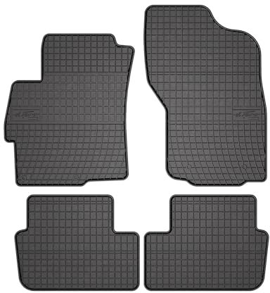OMAC Gummi Fußmatten kompatibel mit Mitsubishi Lancer 2007-2016 Automatten Gummi Schwarz 4X