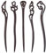 5 Pièces Baguettes à Cheveux en Bois, Vintage Cheveux Baguettes, Épingle à Cheveux Vintage pour Femme, Épingles à Cheveux Chinois Baguettes, Pinces à Cheveux en Bois, pour Cheveux DIY Accessoire