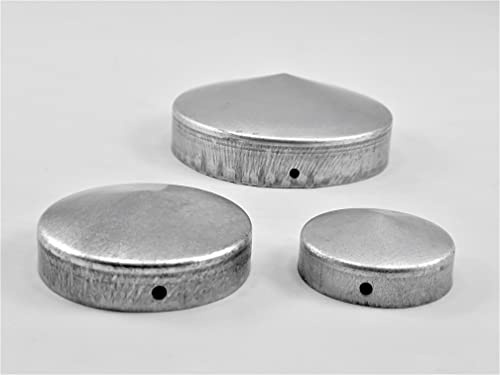 OuM 5 Stück Abdeckkappe rund Metall galv. verzinkt Ø60mm