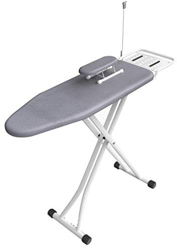 Samnuerly Bügelbrett, mit Rest Kabelhalter Metallbügelgestell Home Schlafzimmer Wohnzimmer Aufbewahrungswerkzeuge Einstellbare Höhe: 70-90CM (Color : A,