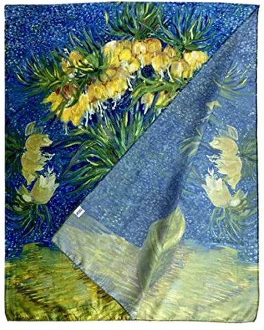 GFM® Seidenmischung Malkunst basierter Schal (VSLK-van Gogh-Fritillaries)