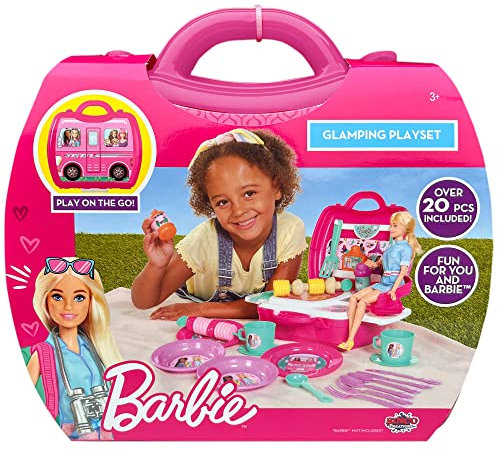 Cefa Toys MALETIN Camping E Barbecue Glamping Barbie, Colore Fucsia, Medium, 00926