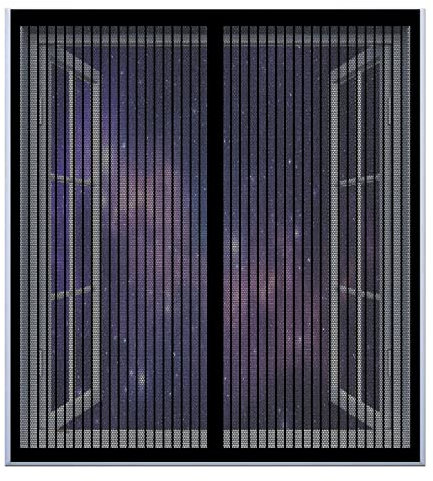 Kit Zanzariera Per Finestra Grande 105 x 105 cm Tenda Totalmente Magnetica Chiusura Automatica Zanzariera Finestra Apribile Tenda Traspirante For Porte/Finestra, Nero