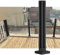 Glas Geländerpfosten Glasgeländerpfosten Klemmt Schwarze Balustrade Fest, Hochleistungsglasgeländer-Plattenausrüstung, Villen-Balkon-Glaszaun-Stützpfosten-Leitplankensystem ( Color : Black - Corner Po