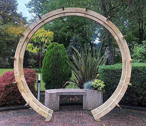 Moon Gate Flower Circle Wood Garden Circular Arch Archway