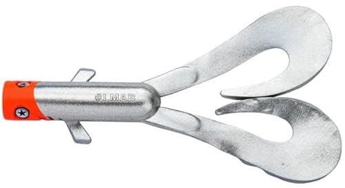 LMAB Drunk Dancer 15, 18 & 23 cm - Doppel-Twister Angelköder - Gummiköder für: Hecht & Zander - Hechtköder Zanderköder - Kunstköder Twinler Pike - Chrome Redhead, 23 cm