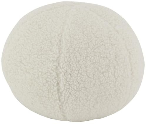 AUBRY GASPARD - Coussin Rond en Bouclette 100% Polyester - Ø32 cm - Confort Exceptionnel - Design Moderne - Polyvalent pour Salon - Chambre Ou Bureau
