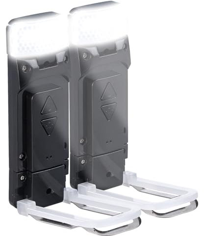 PEARL Leselampe Buch: 2er-Set Akku-LED-Leselampen, Clip, 3 Weiß-Stufen(CCT), dimmbar,schwarz (Leselampe Buch dimmbar, Leseleuchte Bett, Tischleuchte Batterie)