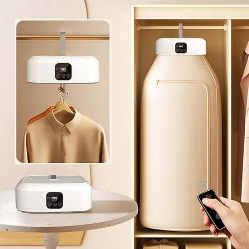 TEMU-SC 600W Smart portable clothes dryer, Mini secadora de ropa portatil, Secadora bomba de calor con mando a distancia, Tendederos electricos con Protecci¨®n contra Sobrecalentamiento(EU plug)