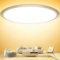 NIBSHOOM Plafon LED Techo Redonda Plana 3000K,24W/2400LM/IP44 Impermeable Lámpara de Techo,Modernos Sencillo Plafones para Techo LED para Baño Salon Cocina Dormitorio,300 * 17mm