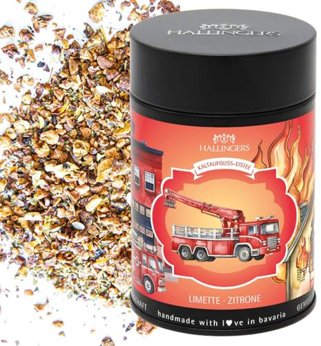 Hallingers Loser Cold Brew Früchtetee Eistee für Jungen & Kinder kalt & warm aufgießbar Limette-Zitrone - Made in Germany