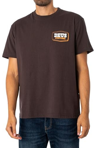 Deus Ex Machina Men's Buckle Up T-Shirt, Brown, Brown, L