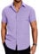 COOFANDY Herren Hemd Sommer Freizeithemd Fleckenschutz Casual Kurzarmhemden Leichtes Sommerhemd Kent Kragen Businesshemden Oberhemd Kurzarm Lila L