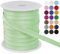 LEREATI Schrägband 10mm x 50m, Einfassband zum Nähen Doppelt Gefaltetes Stoffband aus Polyester Hemming Tape Satin, Nahtband zum Nähen Basteln Dekorationen DIY Handwerk (Hellgrün)