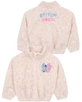 Disney Giacca In Pile | Giacca Bambina | Lilo E Stitch Felpe Ragazza | Giubbotto Invernale| Avorio 11-12 Anni