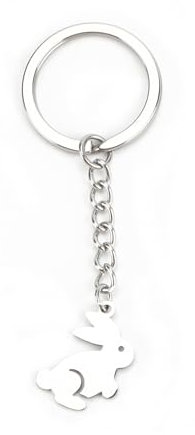 Tranbath Süßer Schlüsselanhänger Aus Edelstahl, Süßer Und Süßer Cartoon-Hasen-Anhänger, Kleines Geschenk Für Freundinnen Und Geburtstagsgeschenke, Personalisierte Geschenke, Geschenke Für Frauen