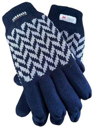 NORDGARD Viking Company Handschuhe Norge I gefütterte Strickhandschuhe mit 3M Thinsulate Fütterung I zweilagiges, weiches & warmes Stretch Comfort Material I atmungsaktiv & winddicht