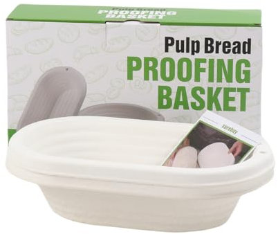 Cestino per la lievitazione del pane, 2 pezzi, ovale banneton per il pane, 24,5 cm ovale