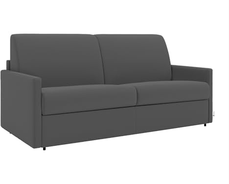 Vente-unique - Schlafsofa 2 Calife - Polyester - grau