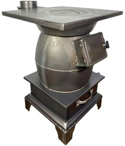 Estufa de Leña, Estufa de Campamento, Estufa de Pellets for Carpas, Estufa de Leña Portátil de Hierro Fundido for Acampar, Calentar y Cocinar, Uso en Interiores y Exteriores(Basic)