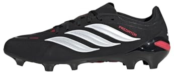 adidas Unisex Predator League Firm Ground Football Boots Shoes, Core Black/FTWR White/Lucid Red, 45 1/3 EU