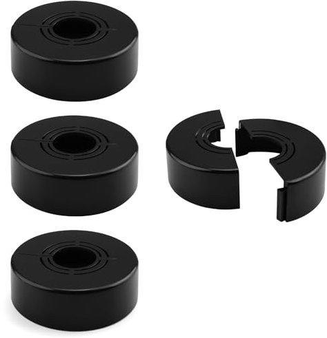 HERKINDNESS Rosace Mitigeur Douche, 4 Pièces Rosace Robinet pour les Diamètres 21 mm/26 mm/33 mm Mètres Rosace Radiateur pour Robinetterie de Douche, Robinets, Couronnes de Radiateurs