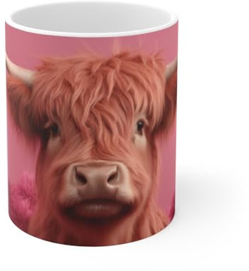 Teecustom Tasse Vache Highland Mug Amusant Vache Écossaise Mignonne Cadeau Campagne Humour