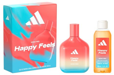 adidas, Cofanetto Regalo Vibes Happy Feels, Eau de Parfum 100ml e Docciaschiuma 100ml
