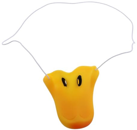 ibasenice Divertida máscara de nariz de pato. nariz de pico de pato nariz de pato pequeño accesorios para billetes de patos accesorio de disfraz de pato pico de loro emulsión Amarillo