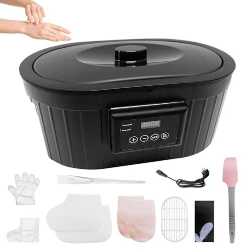 Paraffinbad für Hände und Füße Set, 5L Paraffin Wachsbad Maschine Paraffinbäder Wachsbad für Hände und Füße mit Zubehör Präzisions-Temperatur Wachserwärmer für Hände und Füße(EU)