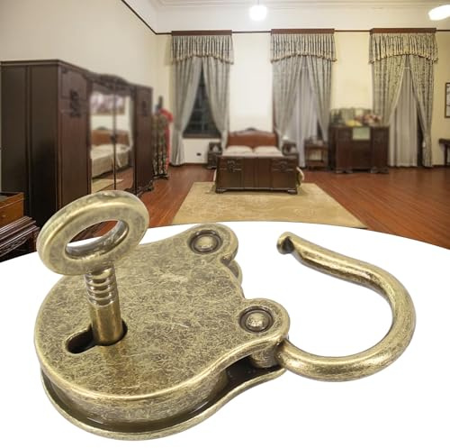 Cadenas vintage en forme d'ours en alliage de zinc avec finition bronze antique, 37 x 22 mm pour sacs à main, valises et petites boîtes