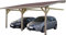Habrita Carport Mono-Pente Mural Double/Couverture bardeau bitumé