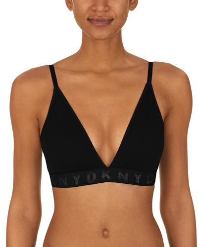 DKNY Damen Litewear Bustier aus nahtlosem Material BH, Blickdicht, Schwarz, XL
