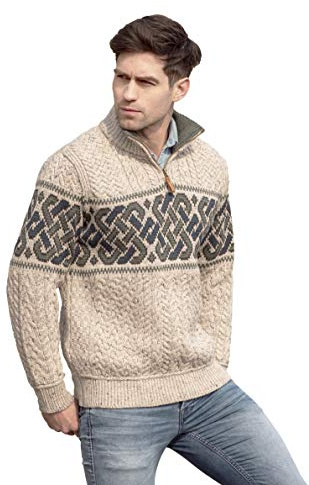 Aran Crafts Herren Klassisch Pullover (1er Pack)