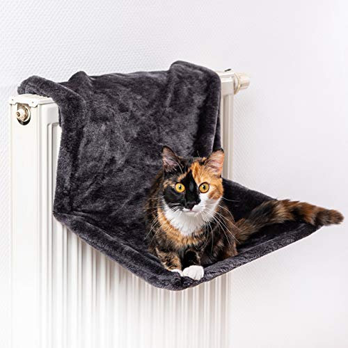 CanadianCat Company | Liegemulde für Katzen in schwarz ca. 45x26x31 cm Katzen Heizungs-Liege L