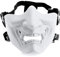 AOUTACC Airsoft Half Face Masks, Evil Demon Monster Kabuki Samurai Hannya Oni Half Face Protective Masks Maskerade Ball, Party, Halloween, Cs War Game (Verstellbarer Riemen, weiß)