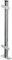 Gartenwelt Riegelsberger Premium C-Zaunsäule 30x50 mm zum Aufdübeln Höhe 80 cm aus Metall feuerverzinkt für Zaunhöhe 80-100 cm