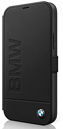 BMW BMFLBKP12SSLLBK Book Signature Hülle für iPhone 12 Mini 5,4 schwarz