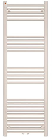 Mert Heizung mit Thermostat Fernwärme Warmwasser Bad-Heizung 1500x500 Bad-Heizkörper 1/2 Zoll Mittelanschluss 50 mm weiß Handtuchhalter für Wandmontage