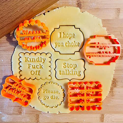 Ausstechformen Set, Ausstechförmchen, Keksausstecher, Plätzchen Ausstecher, 4 Stück Ausstecher Set, Plätzchenformen, 4 Stück Naughty Proverbs Cookie Cutter Lustige Respektlose Sprichwörter